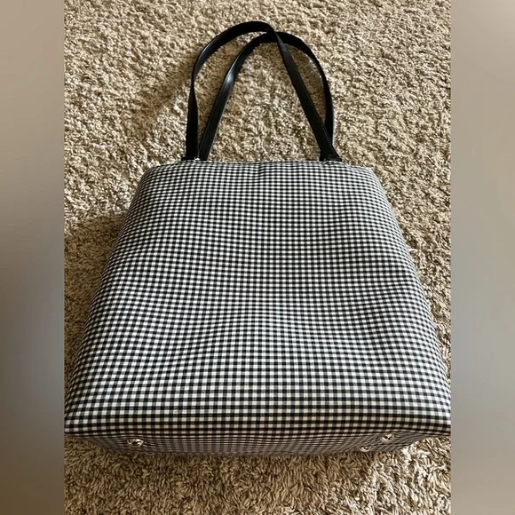 Talbots Black and White Checkered shoulder Bag VTG Gingham Shoulder Bag - Picture 2 of 9